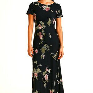 Lily Black Floral Button Down Dress